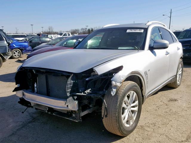 JN8CS1MW3EM412493 - 2014 INFINITI QX70 SILVER photo 2