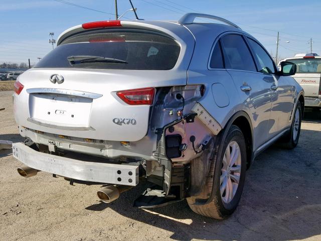 JN8CS1MW3EM412493 - 2014 INFINITI QX70 SILVER photo 4