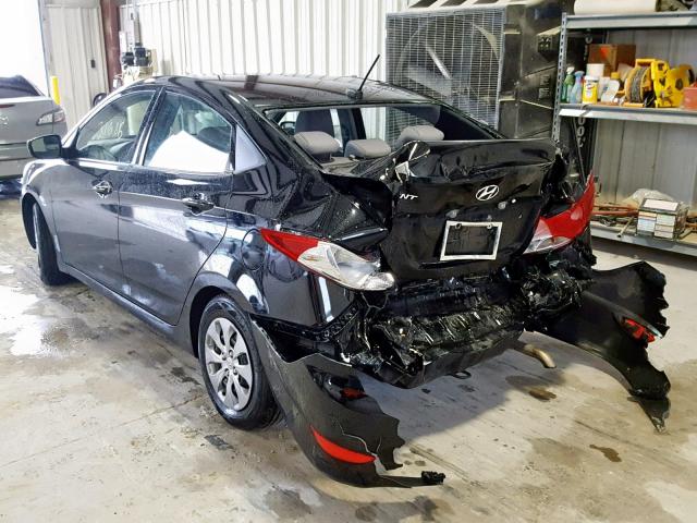 KMHCT4AE0HU351254 - 2017 HYUNDAI ACCENT SE BLACK photo 3