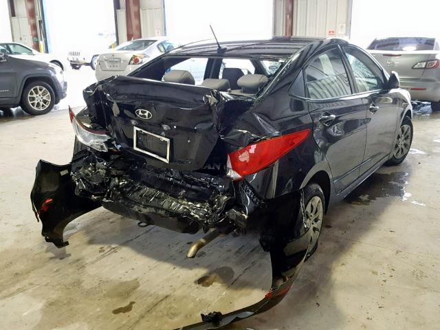 KMHCT4AE0HU351254 - 2017 HYUNDAI ACCENT SE BLACK photo 4