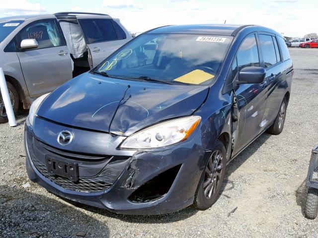 JM1CW2BL1C0101955 - 2012 MAZDA 5 BLUE photo 2