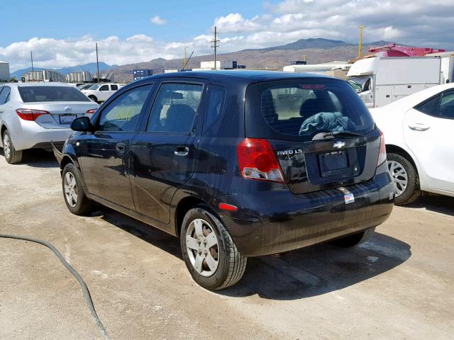 KL1TD66606B665727 - 2006 CHEVROLET AVEO BASE Qara foto 3