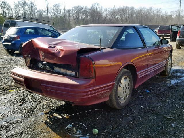 1G3WH14T5ND338670 - 1992 OLDSMOBILE CUTLASS SU RED photo 4