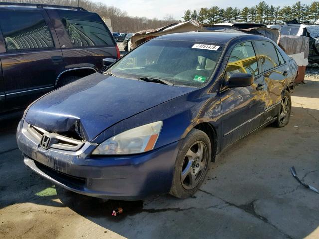 1HGCM56143A056215 - 2003 HONDA ACCORD DX BLUE photo 2