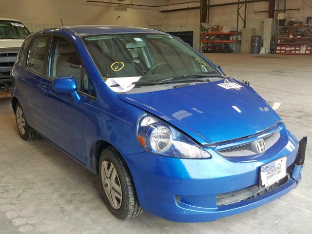 JHMGD384X7S063891 - 2007 HONDA FIT BLUE photo 1