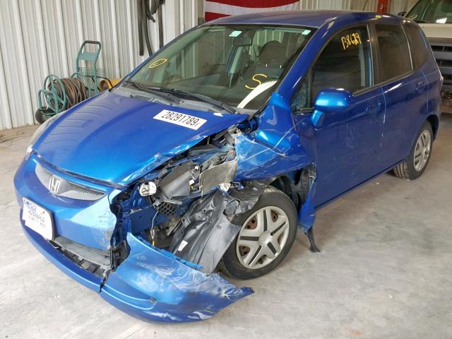 JHMGD384X7S063891 - 2007 HONDA FIT BLUE photo 2