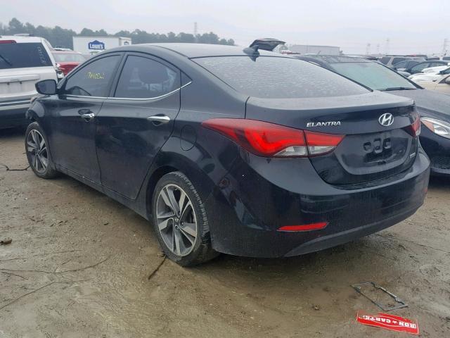 KM8DH4AE0EU143926 - 2014 HYUNDAI ELANTRA BLACK photo 3