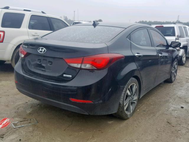 KM8DH4AE0EU143926 - 2014 HYUNDAI ELANTRA BLACK photo 4