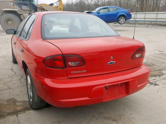 1G1JC524927247626 - 2002 CHEVROLET CAVALIER B RED photo 3