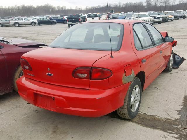 1G1JC524927247626 - 2002 CHEVROLET CAVALIER B RED photo 4