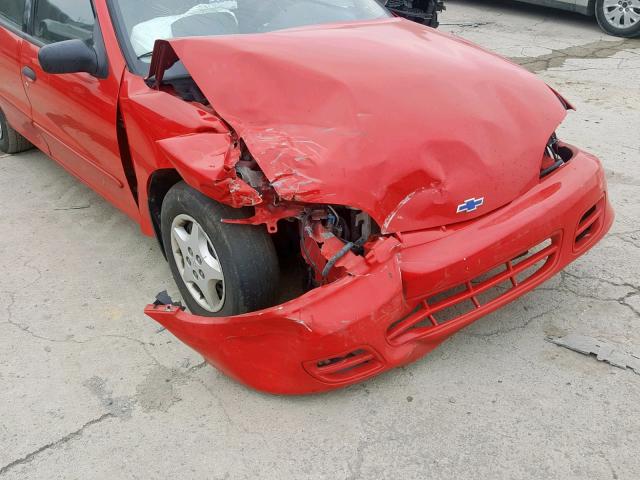 1G1JC524927247626 - 2002 CHEVROLET CAVALIER B RED photo 9