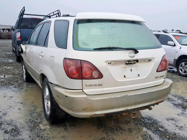 JT6HF10U4X0092418 - 1999 LEXUS RX 300 WHITE photo 3