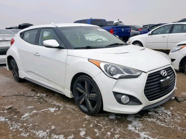 KMHTC6AE4DU129693 - 2013 HYUNDAI VELOSTER T WHITE photo 1