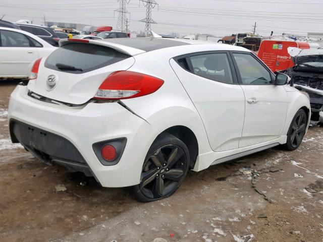 KMHTC6AE4DU129693 - 2013 HYUNDAI VELOSTER T WHITE photo 4