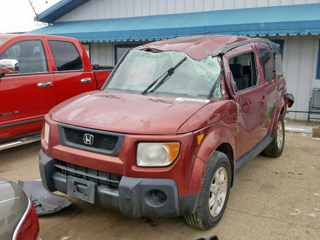 5J6YH28726L013665 - 2006 HONDA ELEMENT EX MAROON photo 2