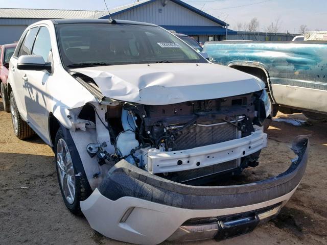 2FMDK3JC0EBB36166 - 2014 FORD EDGE SEL WHITE photo 1