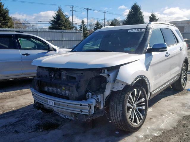 1FM5K8HT1GGB91373 - 2016 FORD EXPLORER P WHITE photo 2