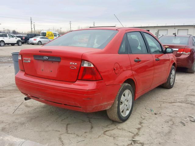 1FAFP34N76W228568 - 2006 FORD FOCUS ZX4 RED photo 4