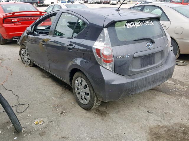 JTDKDTB36E1085255 - 2014 TOYOTA PRIUS C GRAY photo 3