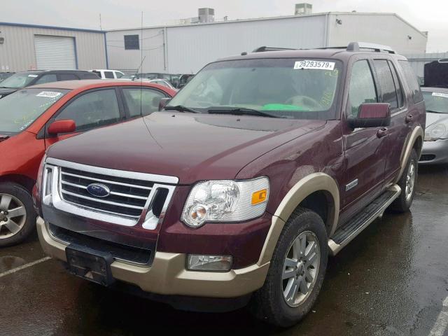 1FMEU74E47UB16731 - 2007 FORD EXPLORER E MAROON photo 2