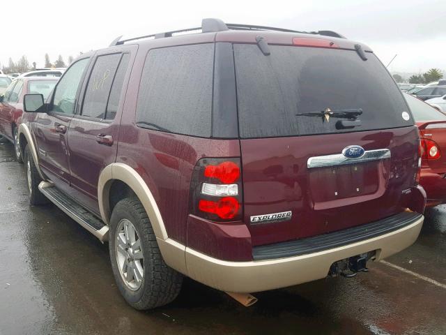 1FMEU74E47UB16731 - 2007 FORD EXPLORER E MAROON photo 3