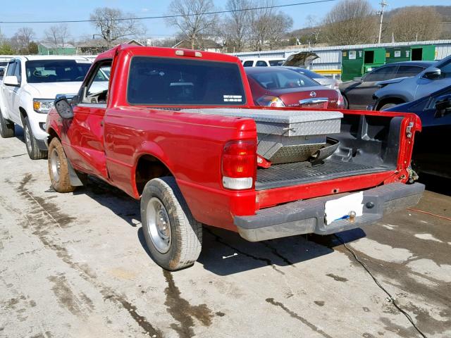 1FTYR10C9YPA20940 - 2000 FORD RANGER RED photo 3