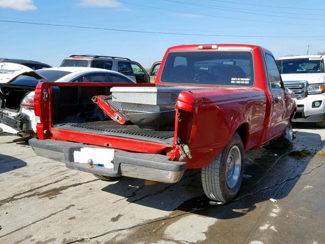 1FTYR10C9YPA20940 - 2000 FORD RANGER RED photo 4