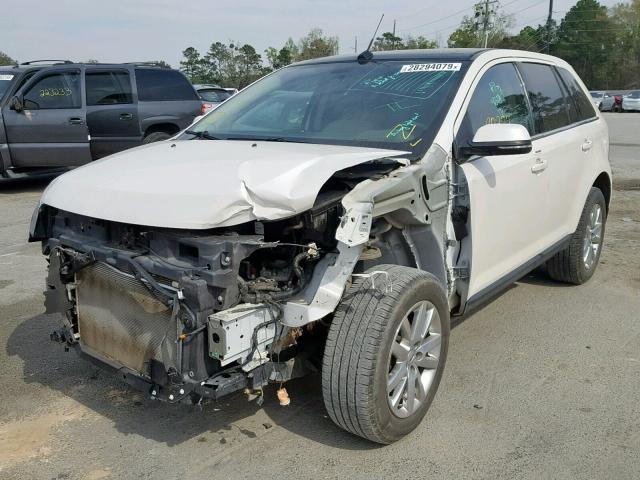 2FMDK3KC4EBA94616 - 2014 FORD EDGE LIMIT WHITE photo 2