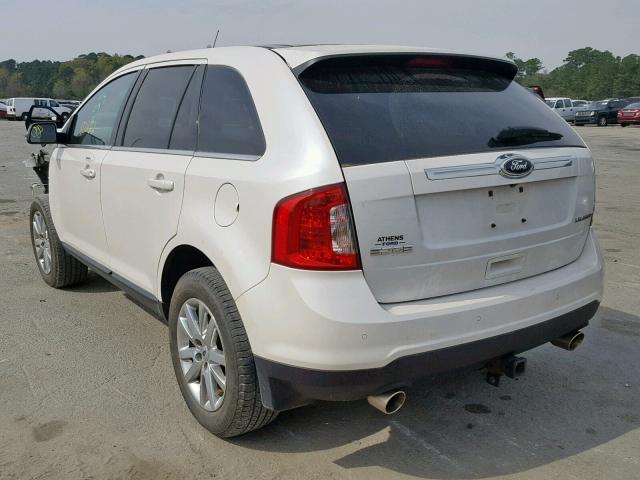 2FMDK3KC4EBA94616 - 2014 FORD EDGE LIMIT WHITE photo 3