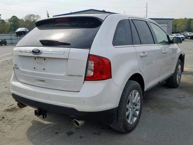 2FMDK3KC4EBA94616 - 2014 FORD EDGE LIMIT WHITE photo 4