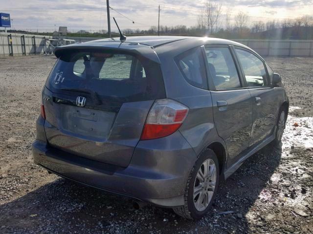 JHMGE8H58BC022293 - 2011 HONDA FIT SPORT GRAY photo 4