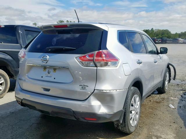 KNMAT2MT1FP578927 - 2015 NISSAN ROGUE S SILVER photo 4