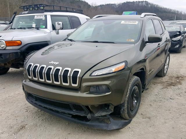 1C4PJMCSXEW290803 - 2014 JEEP CHEROKEE L GREEN photo 2