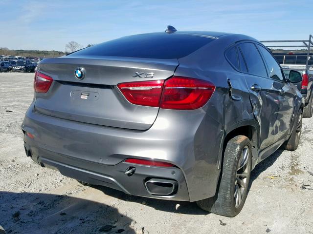 5UXKU2C58F0N76698 - 2015 BMW X6 XDRIVE3 GRAY photo 4