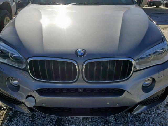 5UXKU2C58F0N76698 - 2015 BMW X6 XDRIVE3 GRAY photo 7