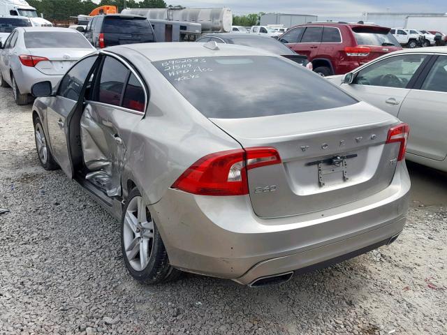 YV126MFB9F2300425 - 2015 VOLVO S60 PREMIE GRAY photo 3