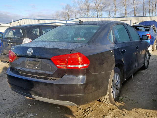 1VWAP7A37EC013056 - 2014 VOLKSWAGEN PASSAT S BLACK photo 4