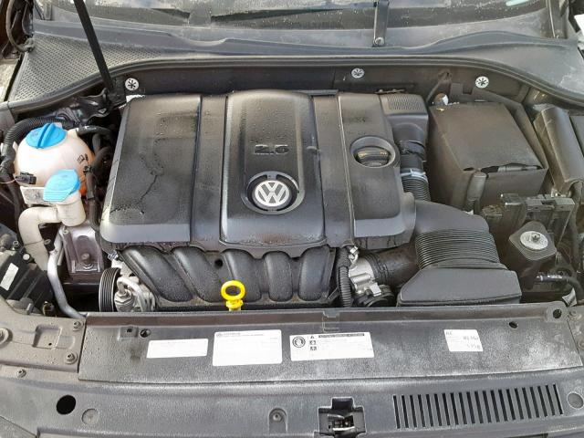 1VWAP7A37EC013056 - 2014 VOLKSWAGEN PASSAT S BLACK photo 7