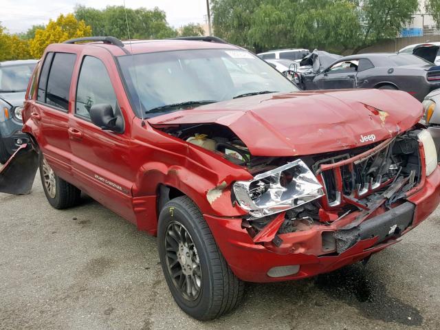 1J8GW58N73C600259 - 2003 JEEP GRAND CHER RED photo 1