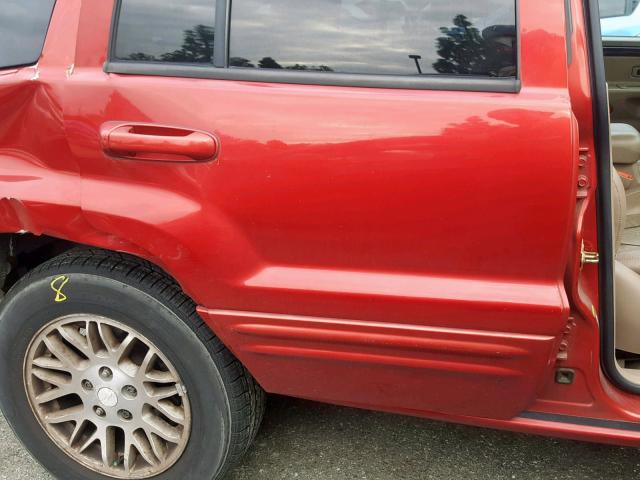 1J8GW58N73C600259 - 2003 JEEP GRAND CHER RED photo 6