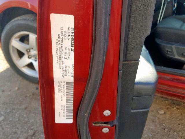 2B3KA33V49H571676 - 2009 DODGE CHARGER SX RED photo 10