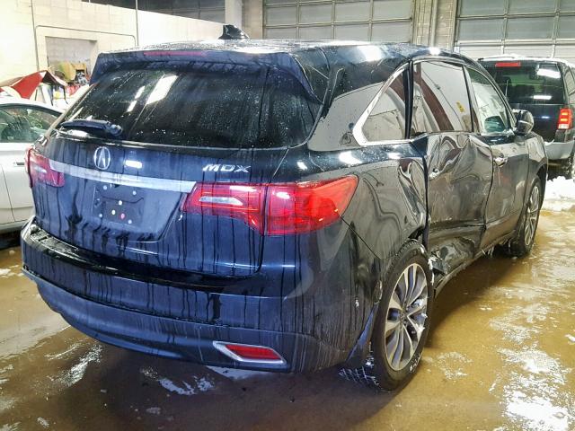 5FRYD3H43EB004356 - 2014 ACURA MDX TECHNO BLACK photo 4