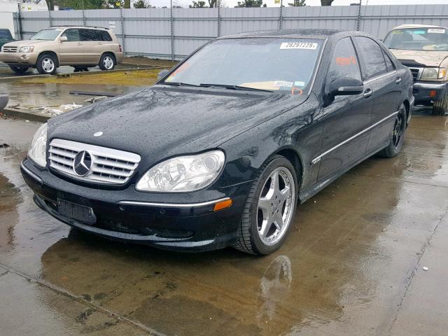 WDBNG78J42A261697 - 2002 MERCEDES-BENZ S 600 BLACK photo 2