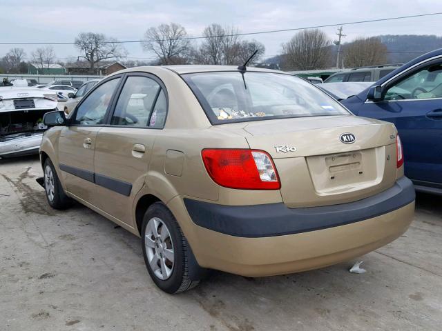 KNADE123776272856 - 2007 KIA RIO BASE TAN photo 3