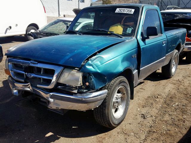 1FTYR10C2WUC97945 - 1998 FORD RANGER GREEN photo 2