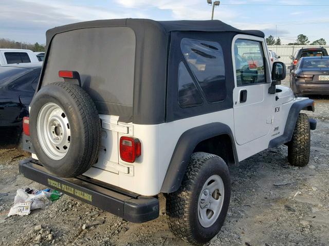 1J4FA39S63P306641 - 2003 JEEP WRANGLER C WHITE photo 4