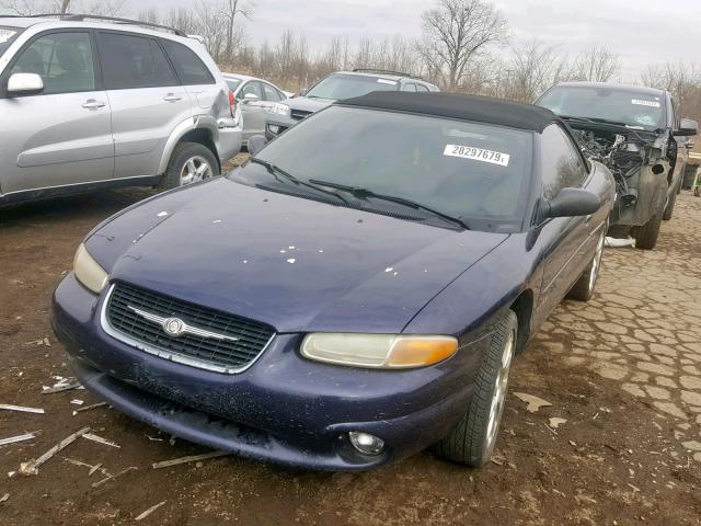 3C3EL55H5XT607375 - 1999 CHRYSLER SEBRING JX PURPLE photo 2