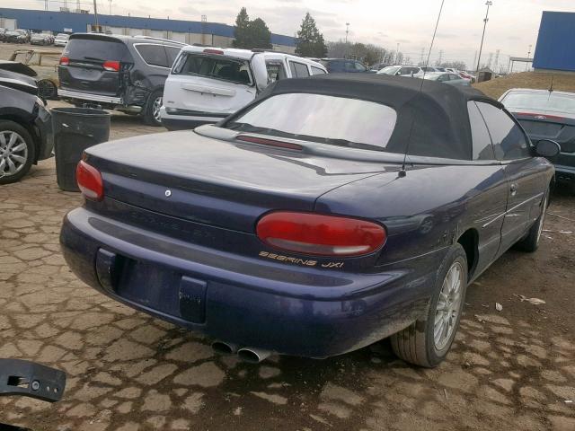 3C3EL55H5XT607375 - 1999 CHRYSLER SEBRING JX PURPLE photo 4