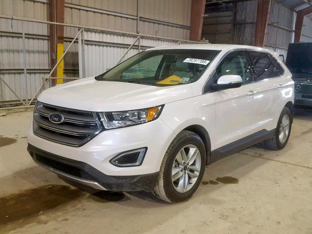 2FMPK3J85GBC23380 - 2016 FORD EDGE SEL WHITE photo 2