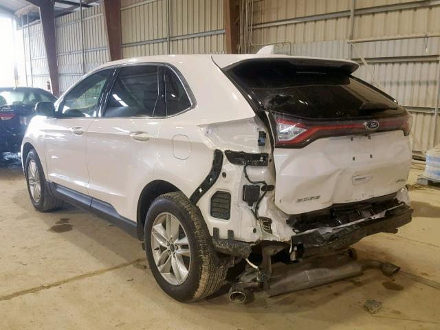 2FMPK3J85GBC23380 - 2016 FORD EDGE SEL WHITE photo 3